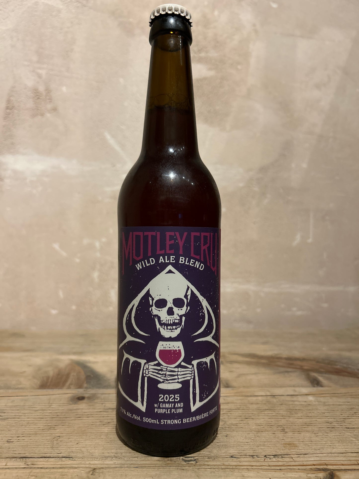 Bellwoods Motley Cru 2025 Wild Ale Blend with Gamay & Purple Plum 7.1%