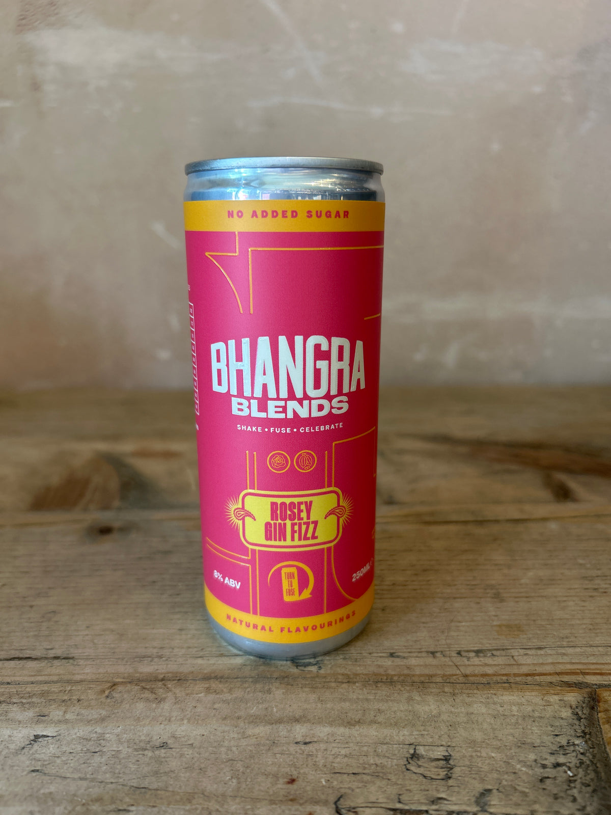 Bhangra Blends Rosey Gin Fizz (Rose & Cardamon) Cocktail 8% 250ml Can