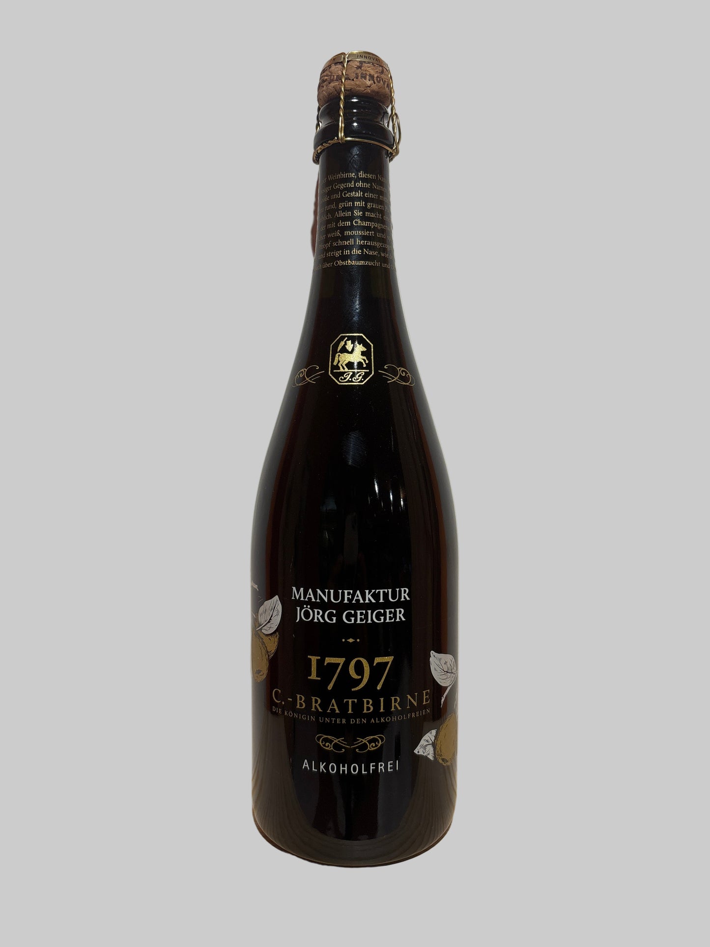 Alcohol Free Sparkling 'Champagner Bratbirne', Jorg Geiger