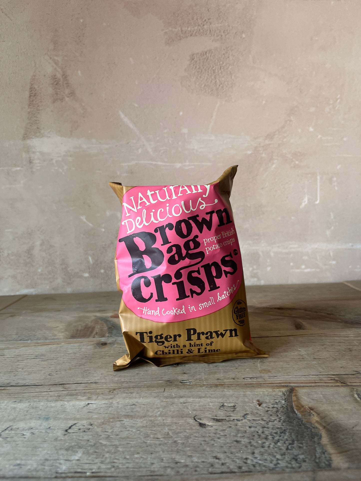 Brown Bag Crisps Tiger Prawn with Chilli & Lime
