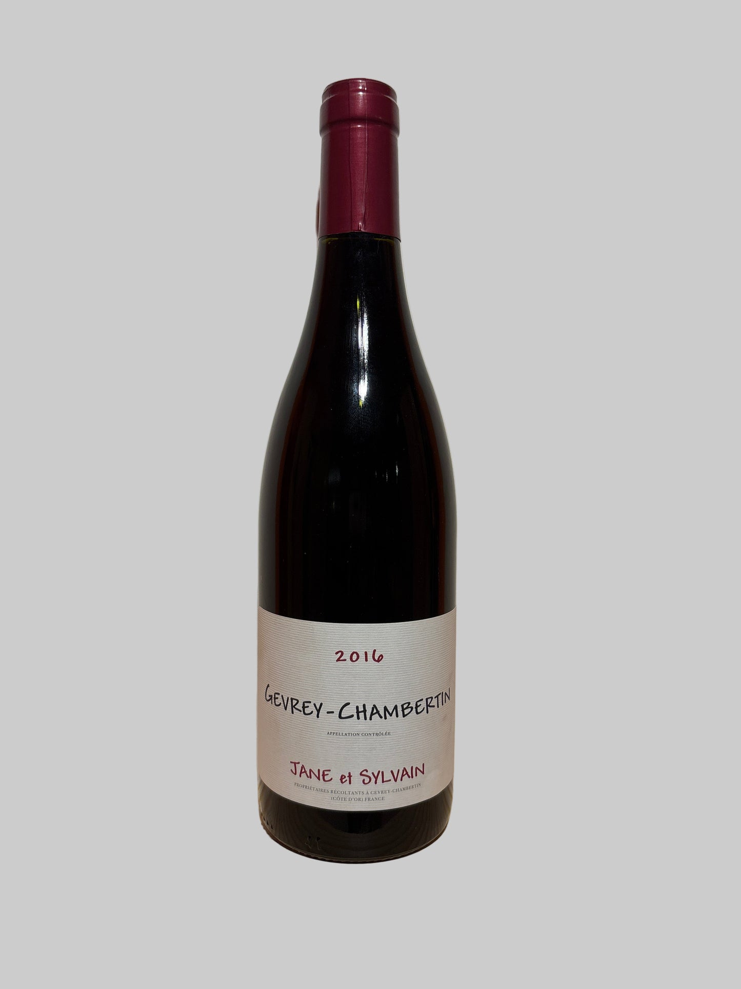 Gevrey-Chambertin 2016, Jane et Sylvain