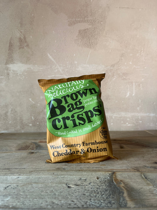 Brown Bag Crisps West Country Farmhouse Cheddar & Onion