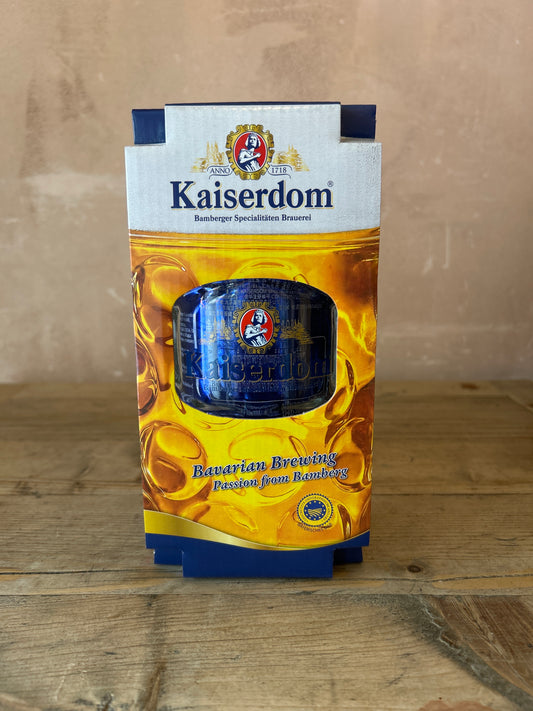 Kaiserdom Pilsner 4.9% 1000ml Can plus Stein Glass
