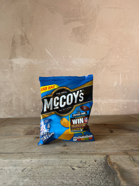 McCoys Salt & Malt Vinegar Ridge Cut Crisps 45g