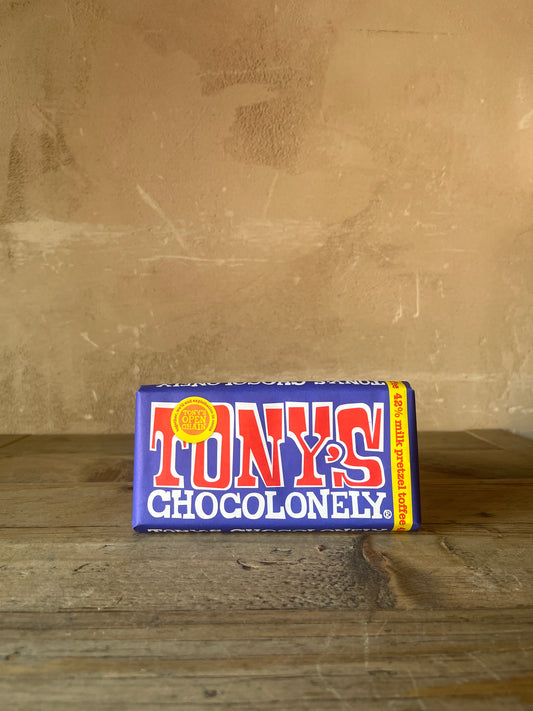 Tony's Chocolonely Dark Milk Chocolate Pretzel Toffee 42%