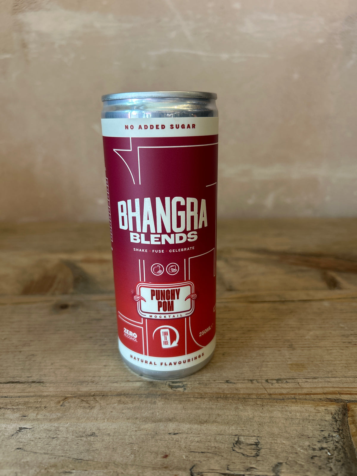 Bhangra Blends Punchy Pom Pomegranate & Lemon Fizz Mocktail 250ml Can