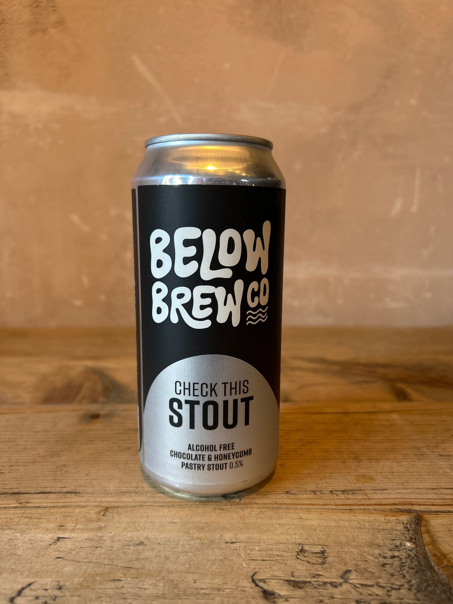 Below Brew Co Check This Stout 0.5% 440ml Can
