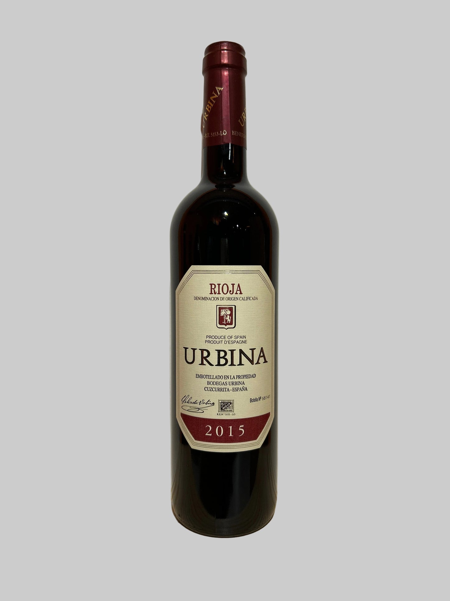 Rioja Crianza 2015, Bodegas Urbina
