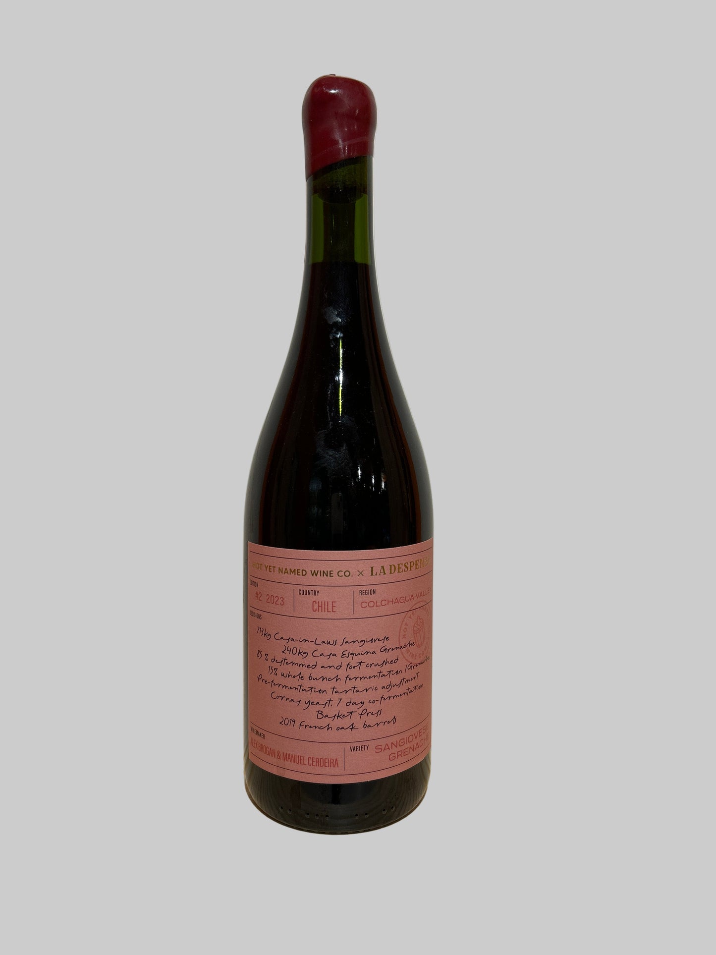 Sangiovese Grenache 2023, Not Yet Named Wine Co & La Despensa